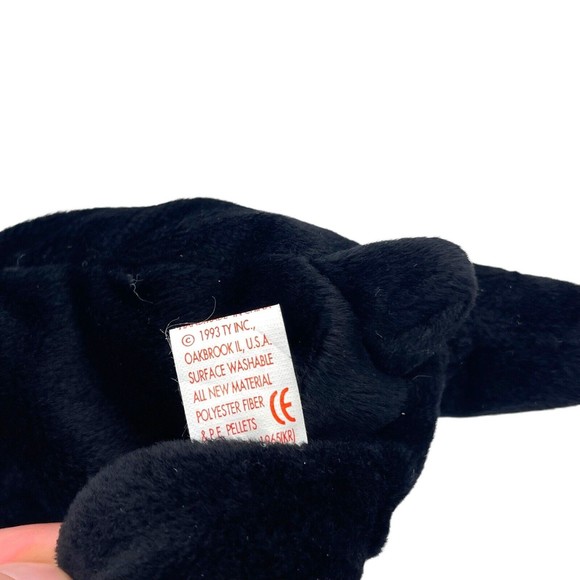 Ty Beanie Baby Babies BLACKIE The Black Bear Original Vintage Plush Stuffed Toy - Picture 11 of 11